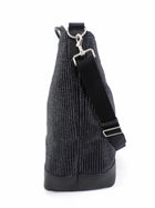 Saint Laurent Rive Gauche Black Raffia Large Overnight Travel Bag