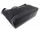 Saint Laurent Rive Gauche Black Raffia Large Overnight Travel Bag