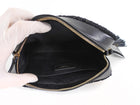 Saint Laurent Black and Natural Raffia Geometric Tassel Lou Camera Bag