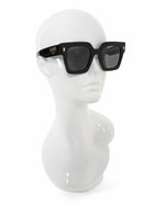 Fendi Black Large Square Acetate Sunglasses