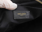 Saint Laurent Black and Natural Raffia Geometric Tassel Lou Camera Bag