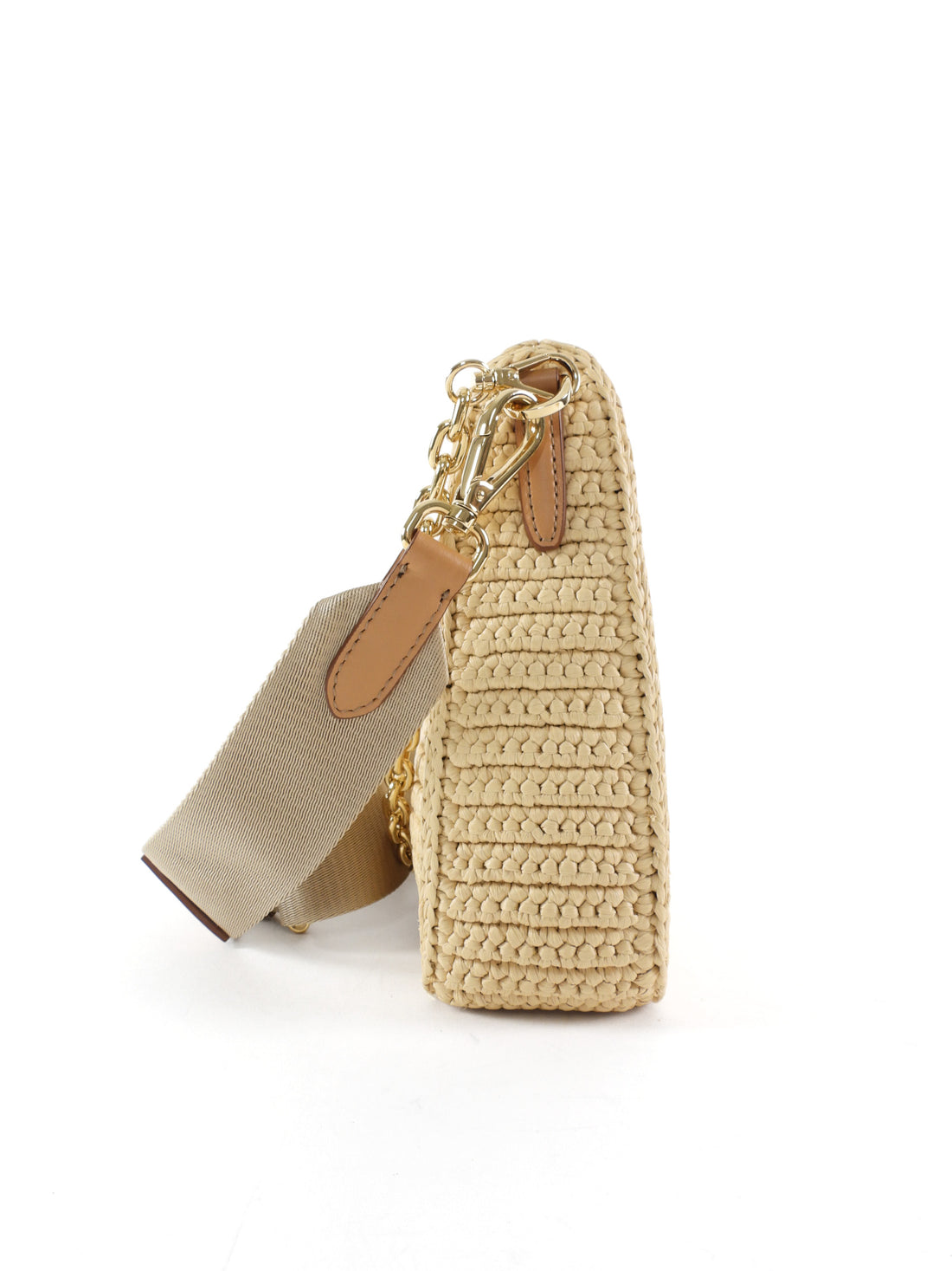 Prada Natrual Raffia Crochet Re-Edition 2005 Two-Way Crossdbody Bag
