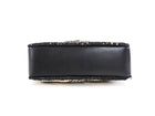 Saint Laurent Black and Natural Raffia Geometric Tassel Lou Camera Bag