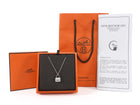 Hermes White Gold 18k White Gold Diamond Amulettes Constance Pendant Necklace