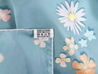Hermes Blue Silk Floral 90cm Silk Twill Scarf