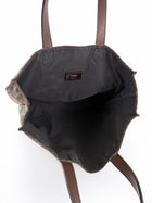 Fendi Zucca Brown Monogram Canvas Vertical Tote Bag