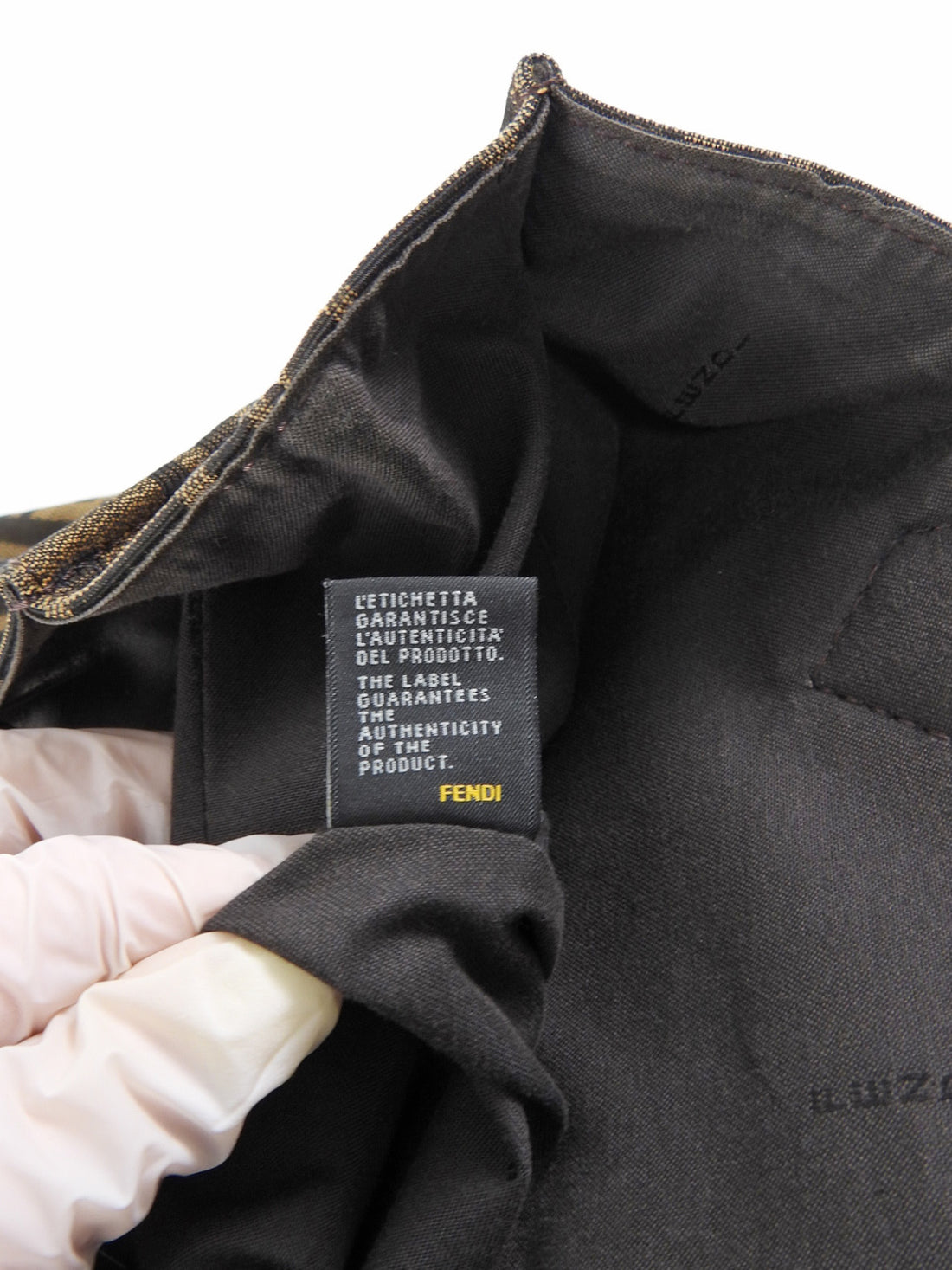Fendi Zucca Brown Monogram Canvas Vertical Tote Bag