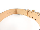 Versace Black Leather Wide Virtus V Logo Belt - 70 / 28