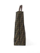 Fendi Zucca Brown Monogram Canvas Vertical Tote Bag