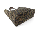 Fendi Zucca Brown Monogram Canvas Vertical Tote Bag