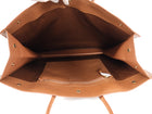 Saint Laurent Rive Gauche Tan Leather and Raffia Large Tote Bag