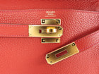 Hermes Red Rouge Casaque Togo Leather Kelly 28 Bag GHW 2022
