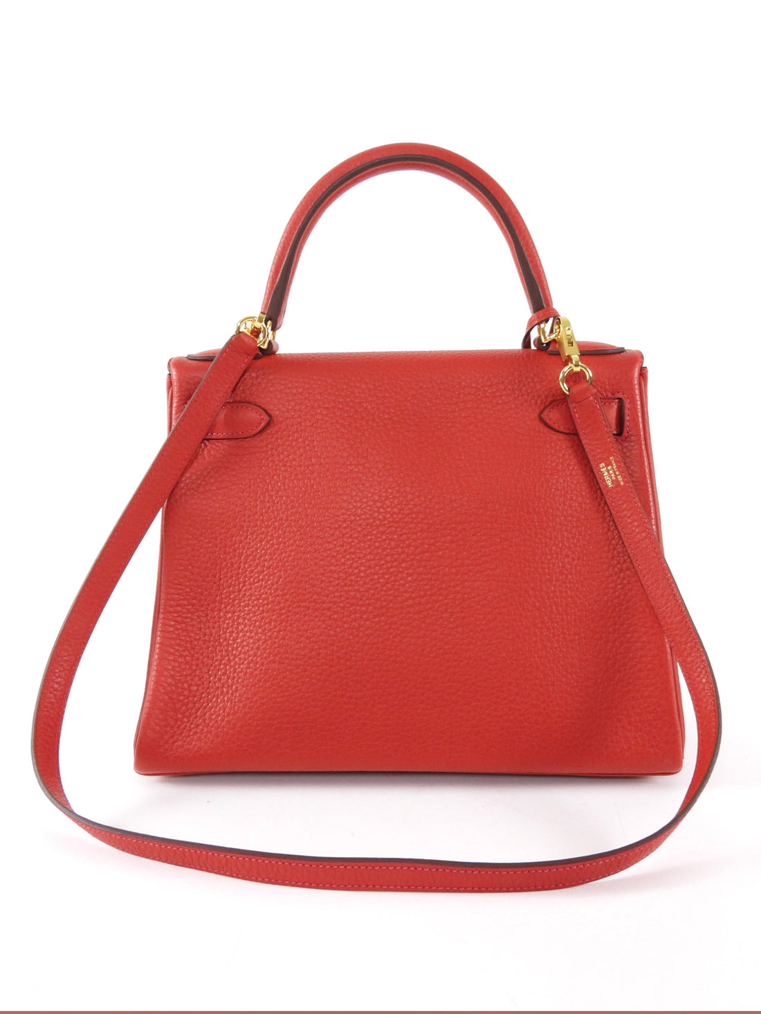 Hermes Red Rouge Casaque Togo Leather Kelly 28 Bag GHW 2022