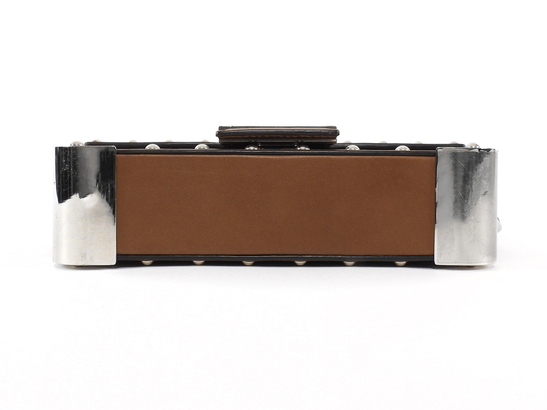 Fendi Brown Zucca Baguette 1974 Mini Trunk Bag