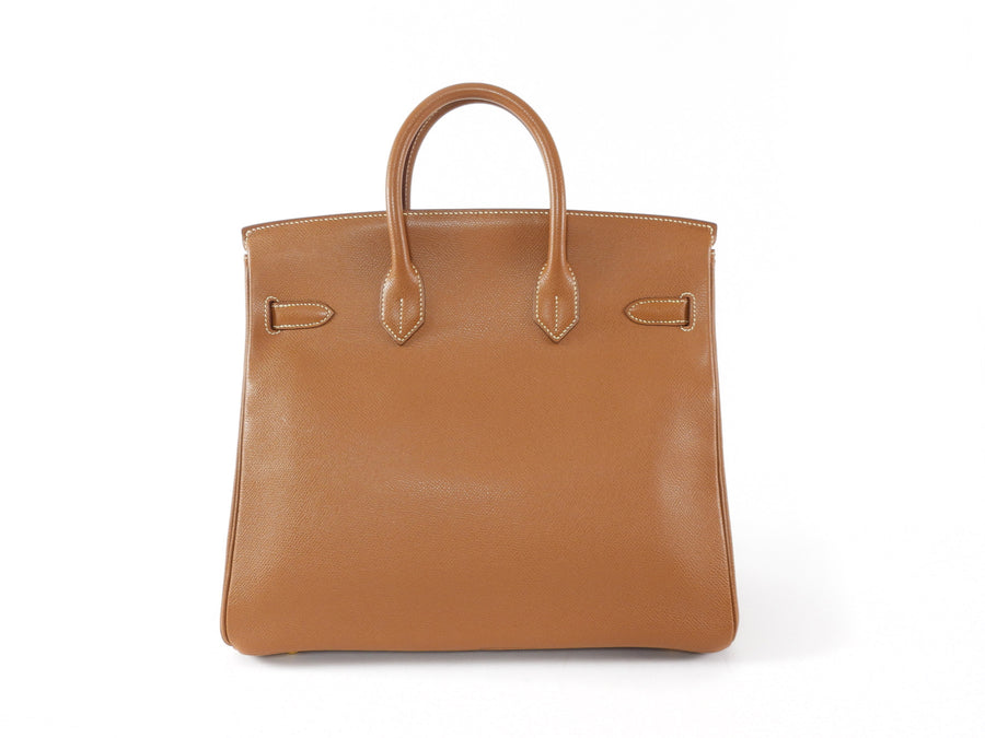 Hermès Vintage 1999 HAC Haut à Courroies Birkin 32 Gold Courchevel Leather Bag GHW