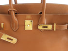 Hermès Vintage 1999 HAC Haut à Courroies Birkin 32 Gold Courchevel Leather Bag GHW