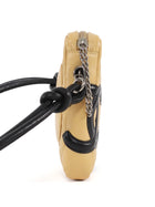 Chanel Beige Black Vintage 2002 Cambon CC Mini Crossbody Messenger Bag
