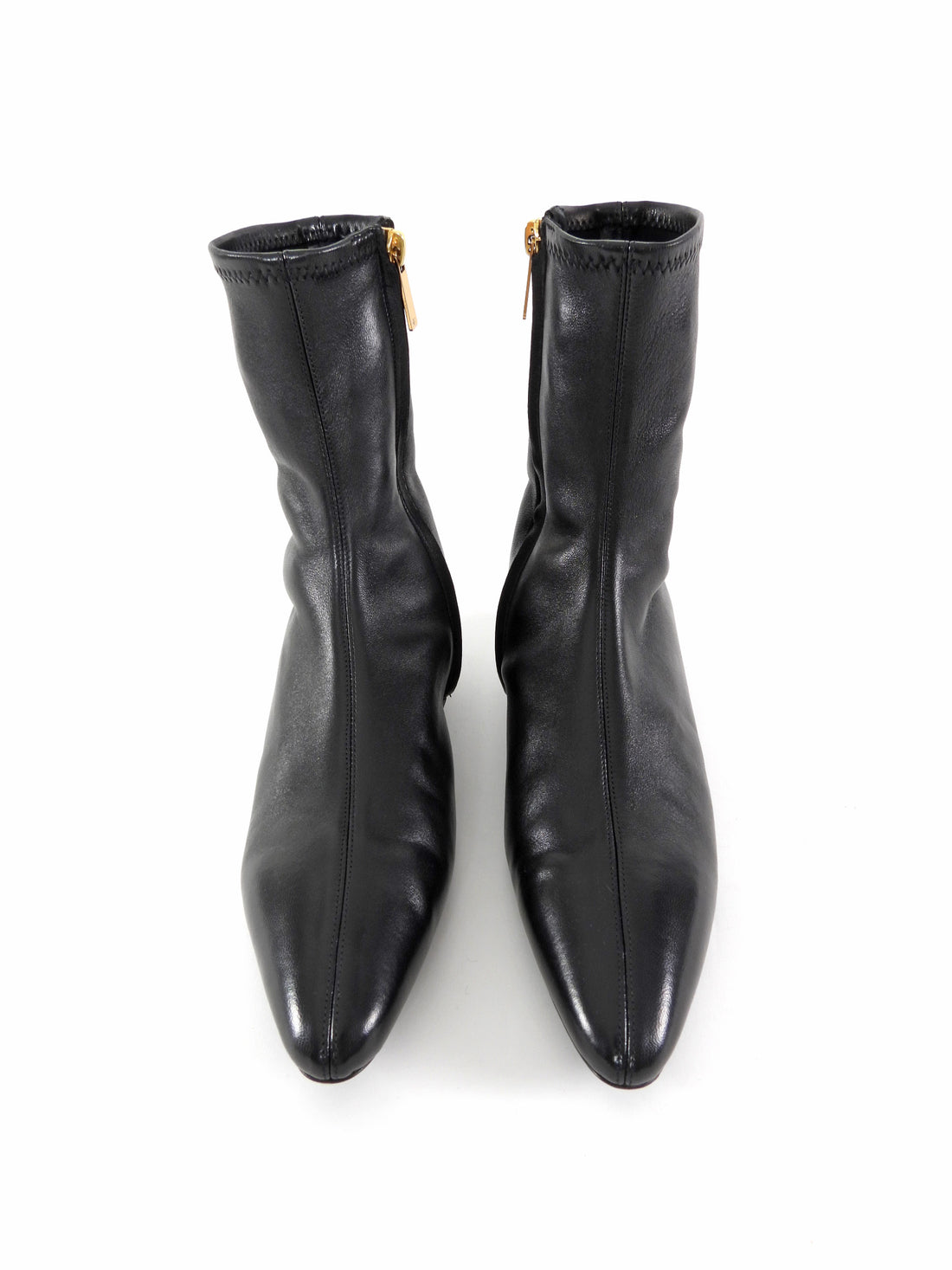 Herbert Levine All In Black Lambskin 30 Zip Ankle Boot - 37