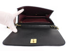 Chanel Black Vintage 1997 Quilted Leather Push Lock Classic Full Flap Bag GHW