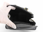 Alexander McQueen Gold Studded Black Leather Mini Heroine Top Handle Bag