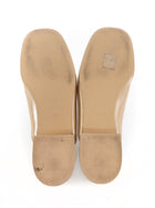 Chanel 25S Beige Patent Crystal Strass CC Flat Slide Mules  - 37