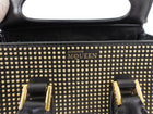 Alexander McQueen Gold Studded Black Leather Mini Heroine Top Handle Bag