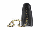 Chanel Black Vintage 1997 Quilted Leather Push Lock Classic Full Flap Bag GHW