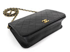 Chanel Black Vintage 1997 Quilted Leather Push Lock Classic Full Flap Bag GHW