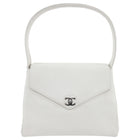 Chanel White Vintage 1997 CC Soft Envelope Shoulder Flap Bag SHW