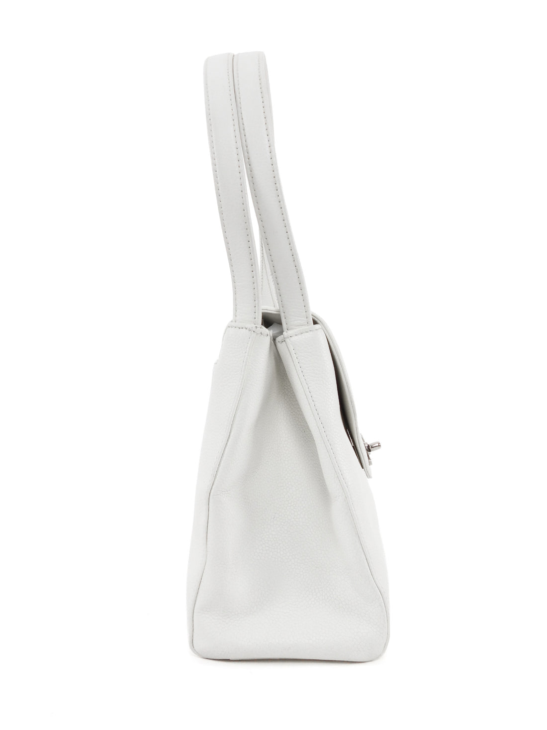 Chanel White Vintage 1997 CC Soft Envelope Shoulder Flap Bag SHW