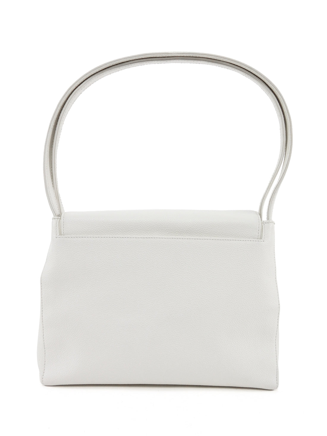 Chanel White Vintage 1997 CC Soft Envelope Shoulder Flap Bag SHW