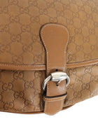 Gucci Caramel Brown Guccissima Leather Messenger Flap Bag
