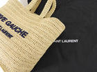 Saint Laurent Rive Gauche Woven Raffia Beach Large Tote Bag