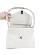 Chanel White Vintage 1997 CC Soft Envelope Shoulder Flap Bag SHW