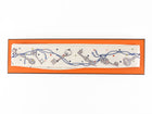 Hermes Les Cles a Pois Ivory Silk Leather Fringe Twilly 2026