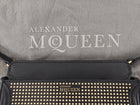 Alexander McQueen Gold Studded Black Leather Mini Heroine Top Handle Bag