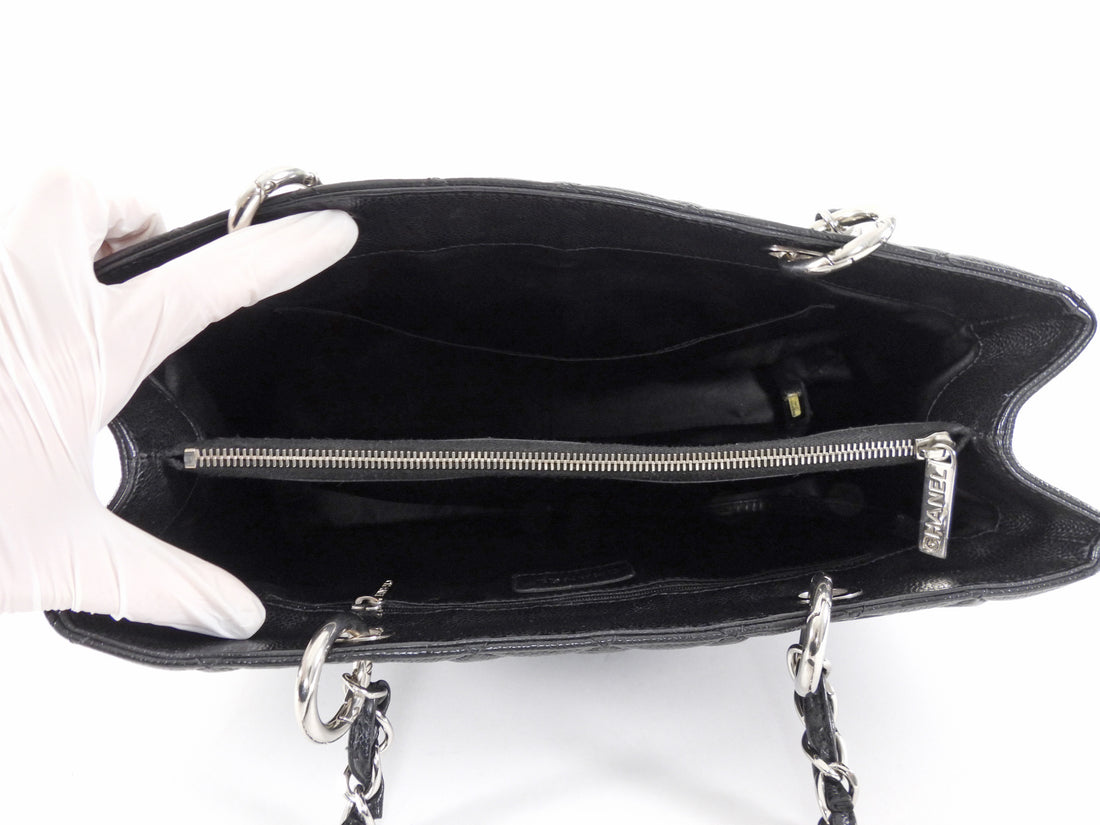 Chanel Black Caviar Leather GST Grand Shopping Tote Bag
