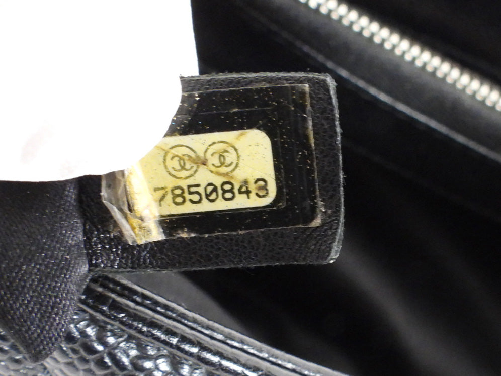 Chanel Black Caviar Leather GST Grand Shopping Tote Bag