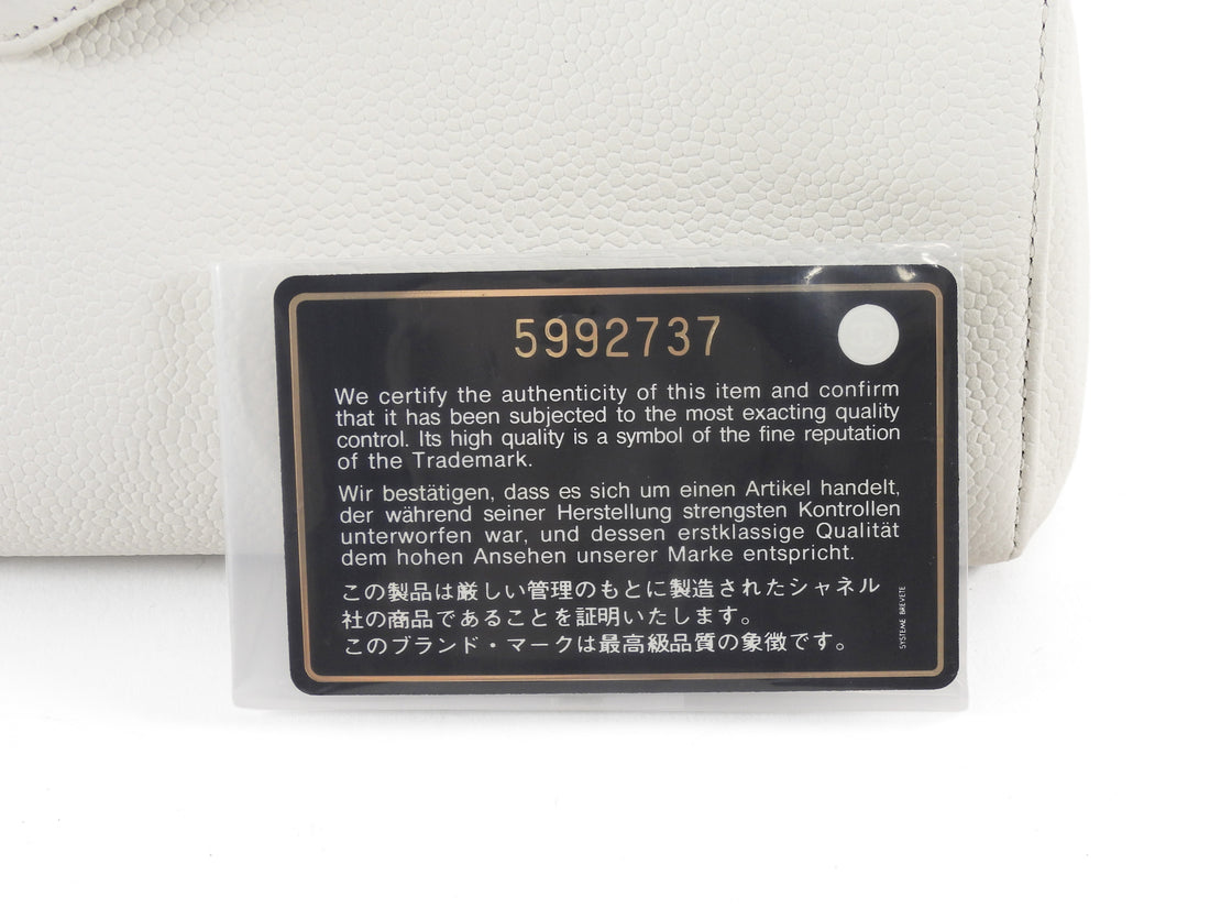 Chanel White Vintage 1997 CC Soft Envelope Shoulder Flap Bag SHW