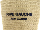 Saint Laurent Rive Gauche Woven Raffia Beach Large Tote Bag