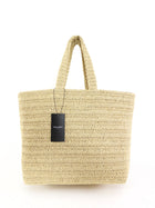 Saint Laurent Rive Gauche Woven Raffia Beach Large Tote Bag
