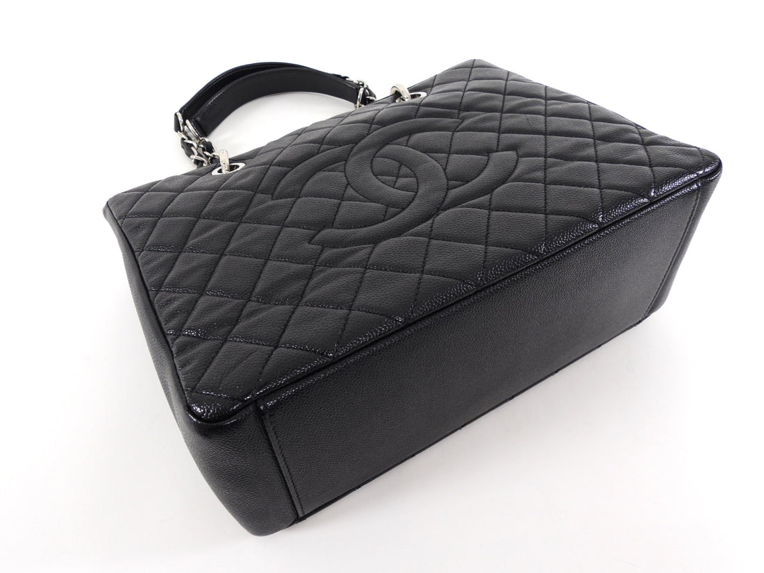 Chanel Black Caviar Leather GST Grand Shopping Tote Bag