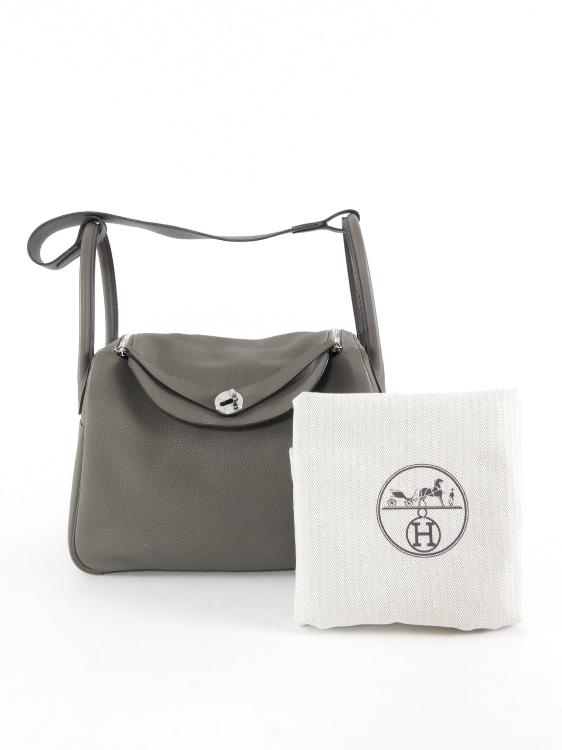 Hermes Etaine Clemence Leather Lindy 30 Two Way Bag 2020 PHW
