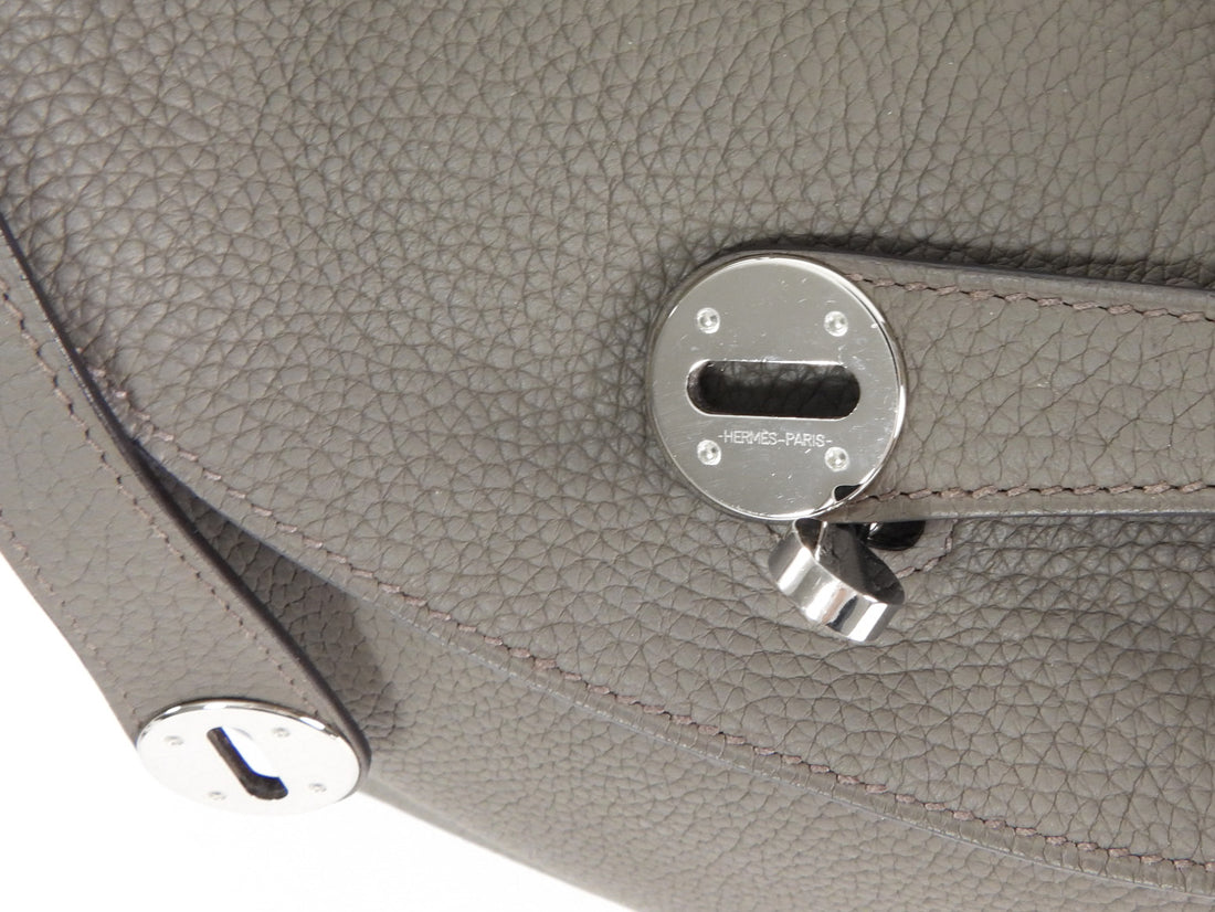 Hermes Etaine Clemence Leather Lindy 30 Two Way Bag 2020 PHW
