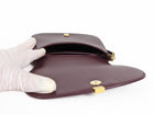 Saint Laurent Burgundy Patent Leather Voltaire Shoulder Bag