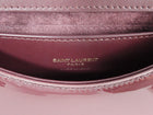Saint Laurent Burgundy Patent Leather Voltaire Shoulder Bag