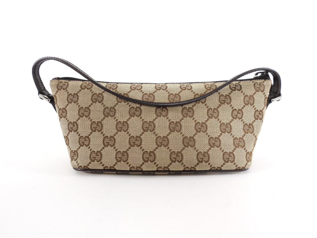 Gucci Brown Monogram Canvas Small Boat Bag