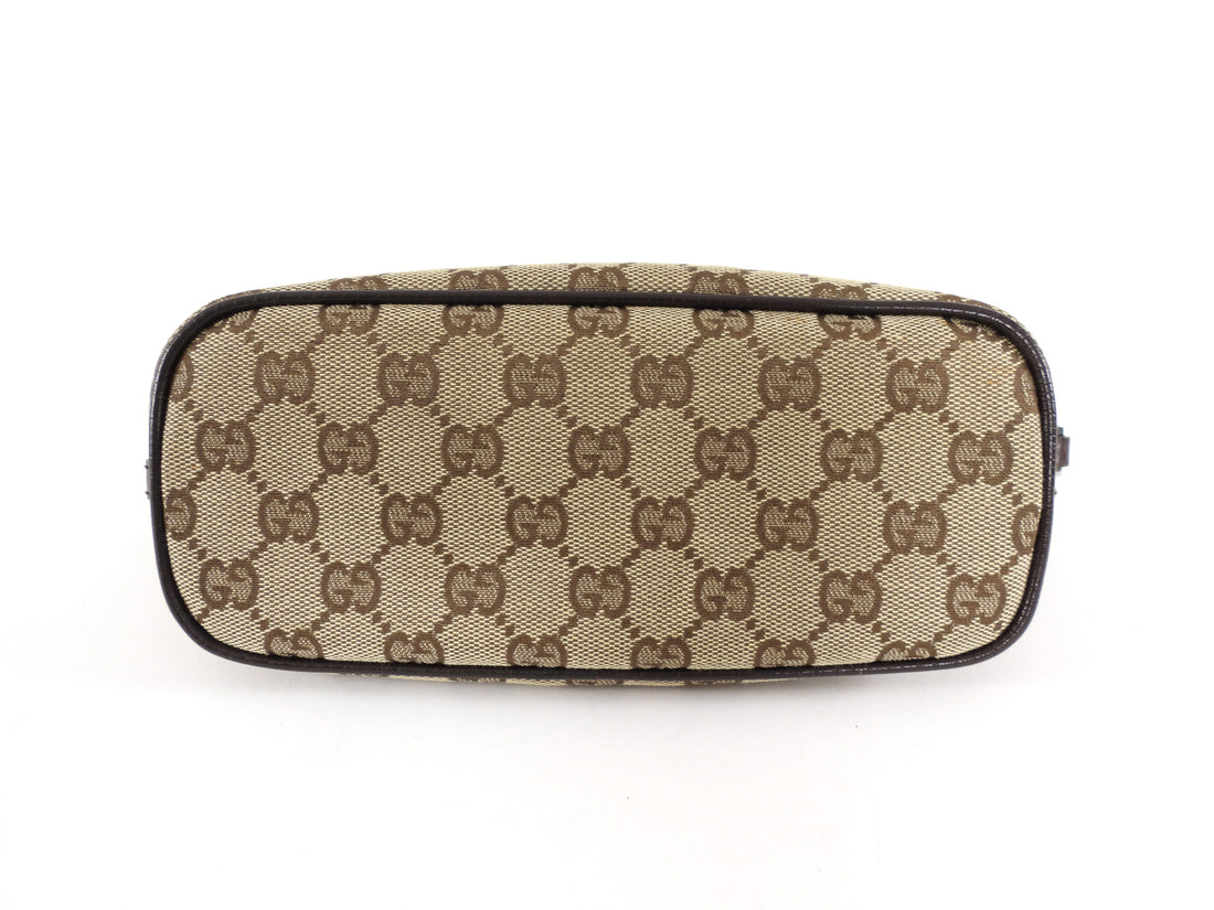 Gucci Brown Monogram Canvas Small Boat Bag