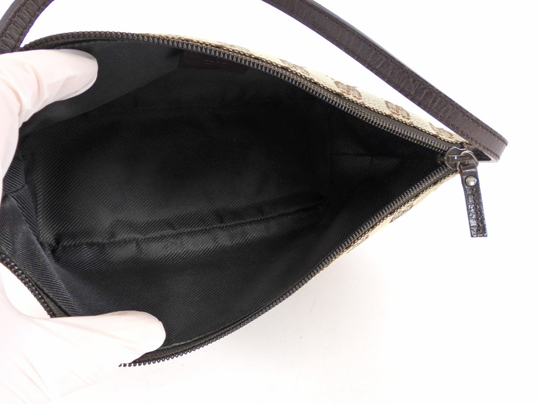 Gucci Brown Monogram Canvas Small Boat Bag