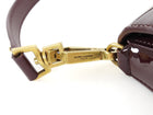Saint Laurent Burgundy Patent Leather Voltaire Shoulder Bag